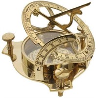 5" Sundial Compass - Solid Brass Sun Dial