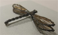 2.5" Wide .925 Marked Dragonfly  Brooch