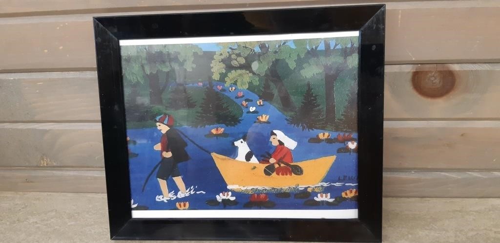 Maud Lewis framed clipping 11.5 x 9.5 inches