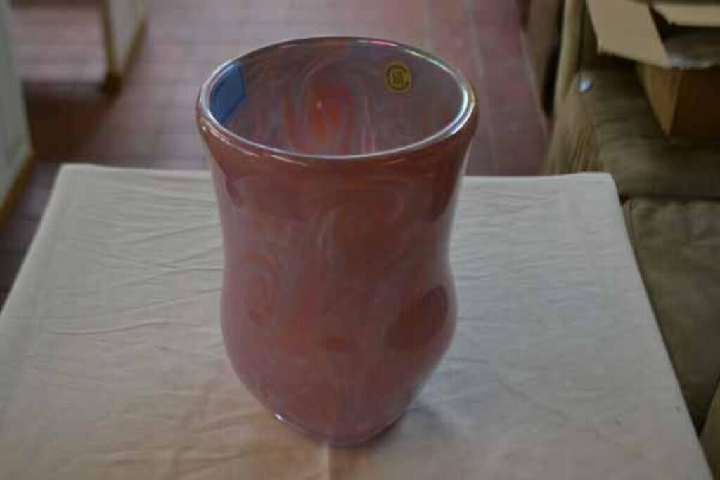 West Virginia Art Glass Vase