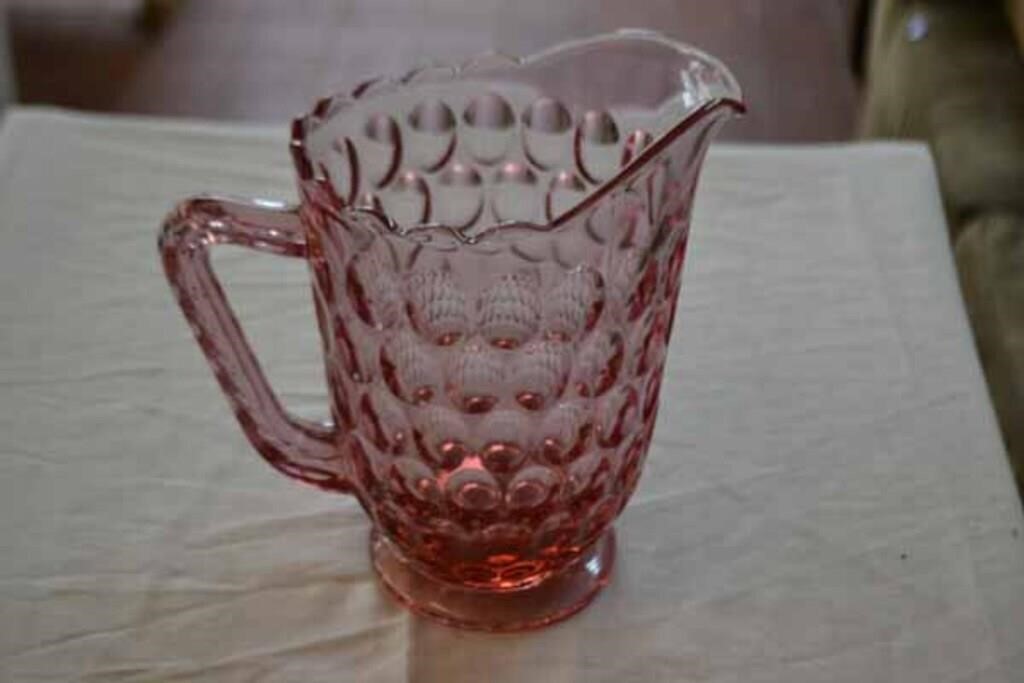 Fenton Pink Colonial Pink Lemonade Pitcher