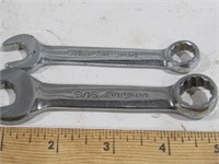 Snap On Stubby Wrenches Open & Boxed End