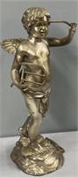 Cupid Sculpture Brass Nickel Plate Classical