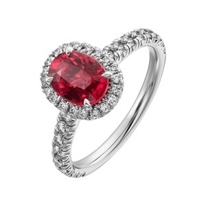 1.5ct Natural Ruby Ring, 18k gold