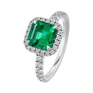 1.2ct  Natural Emerald Ring, 18k gold