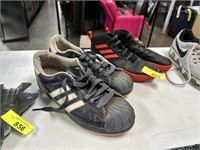 2 PAIRS OF ADIDAS SHOES SZ 10