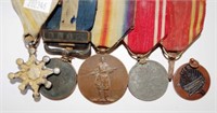 Four various antique Japanese medals