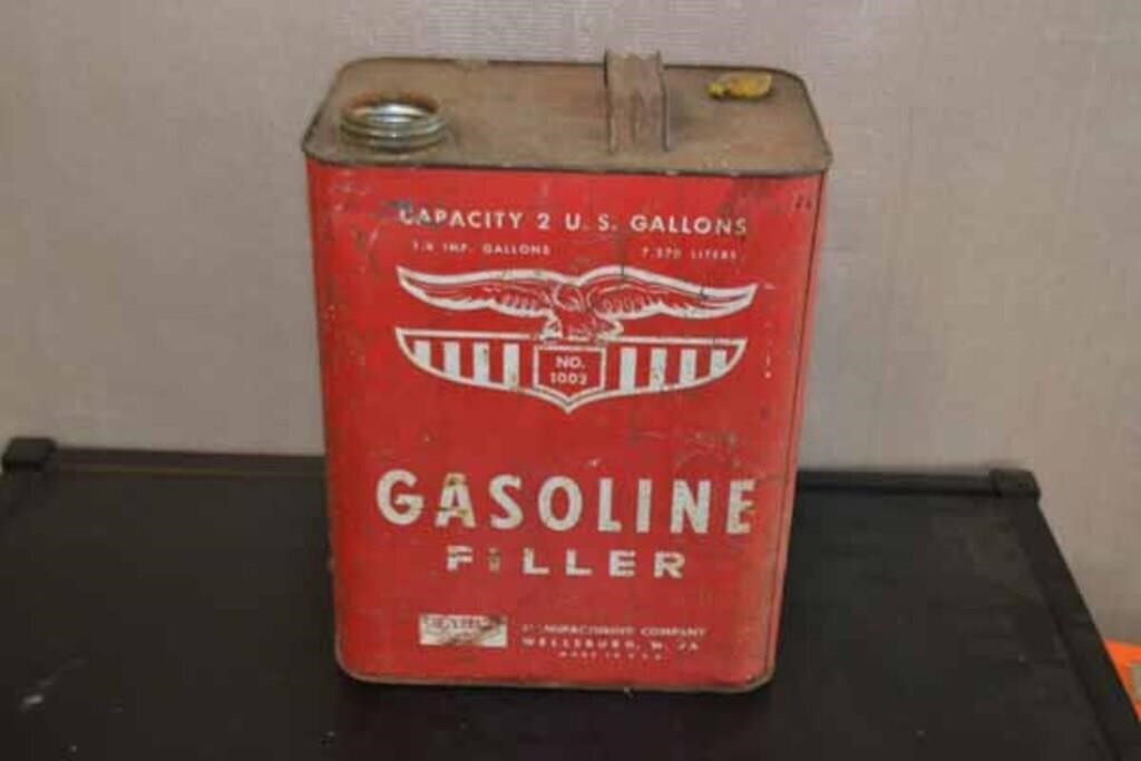 1.6 Gallon Metal Gas Can - No Cap