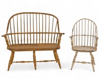 Two Artisan Made Miniature Windsor Chairs