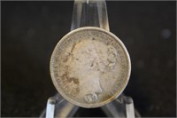 1885 United Kingdom 1 Shilling Silver Coin