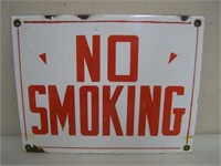 NO SMOKING SSP SIGN - 9" X 7" - SOME PORC. LOSS