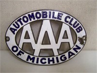 AAA AUTOMOBILE CLUB OF MICHIGAN PORC. BADGE-  4