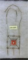 C12-264 mid century silver necklace w/Bakelite