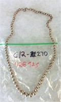 C12-270 sterling bead on chain necklace 42g.