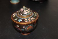 A Japanese Cloisonne Cover Jar