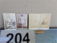 5 Antique Victorian Cabinet Card Photo's