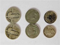 Quarters; nickels; dimes