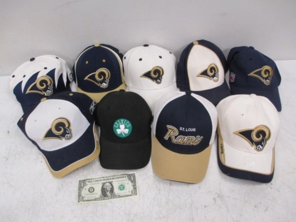 Lot of St. Louis/Los Angeles Rams NFL Hats w/