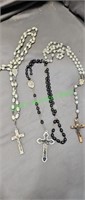 3 beautiful rosary  prayer beads unique