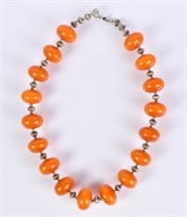 A Beaded Amber Necklace