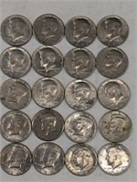 20 ASSORTED DATE KENNEDY HALVES