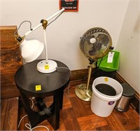 Desk Lamp; Trash Cans, Side Table, Floor Fan
