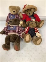 4 Boyd's Plush Bears