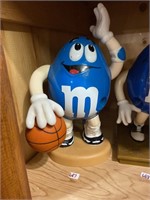 blue M&M candy dispenser basketball player