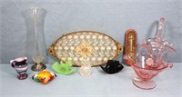 Ormolu Vanity Tray, Depression Glass, Blotters