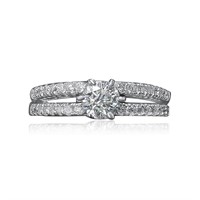 14K WHITE GOLD 1.10CT DIAMOND RING