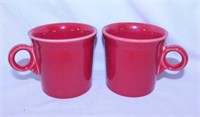 2 Fiesta coffee mugs, scarlet