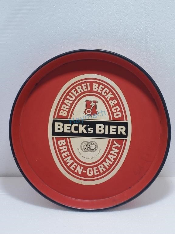 13" BECK'S BIER TIN TRAY