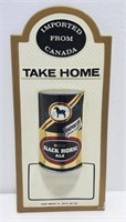 DOW BLACK HORSE ALE SIGN, 12" X 5.5"