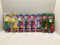 Eight Holiday PEZ Dispensers New in Packaging