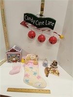 Hershey Tin Box, Holiday  Stockings, Angel Bell,