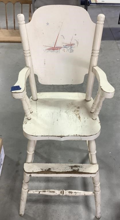 Wooden high chair 40in tall