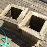 Two planter boxes treated wood
