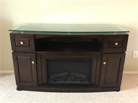Entertainment Center with Built in Fireplace