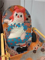 doll chair with doll raggedy ann