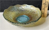 Fenton Leaf Chain Carnival Glass Ice Cream Bowl