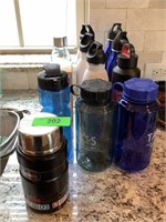 LOT OF MISC INSULATED THERMOS/ COOLERS ETC