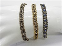 3 Chain Gemstone Bracelets