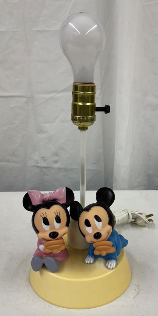 Vintage Mickey & Minnie Mouse Lamp