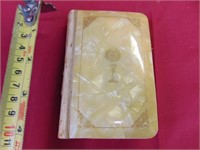 Small Lucite? covered Religious book