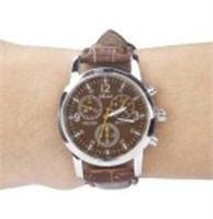 Men’s Wrist Watch Leather Brown Band