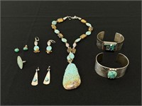Sterling Silver & Turquoise Estate Jewelry