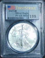 2007-W PCGS MS69 Silver Eagle.