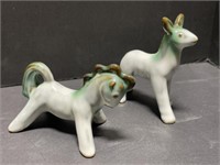 2 Pottery Horse/Donkey Figures made in Occupied