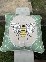 New 18x18in. Honey Bee Throw Pillow