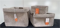 Three new felt bins